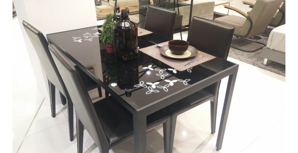 Sb Furniture Dining Table Alasweaspire Sparta โต ะอาหารขาเหล กท อปกระจก ะทานอาหาร ะอาหารขนาด 120 Khmer Furniture Dining Tables Moray In Cambodia