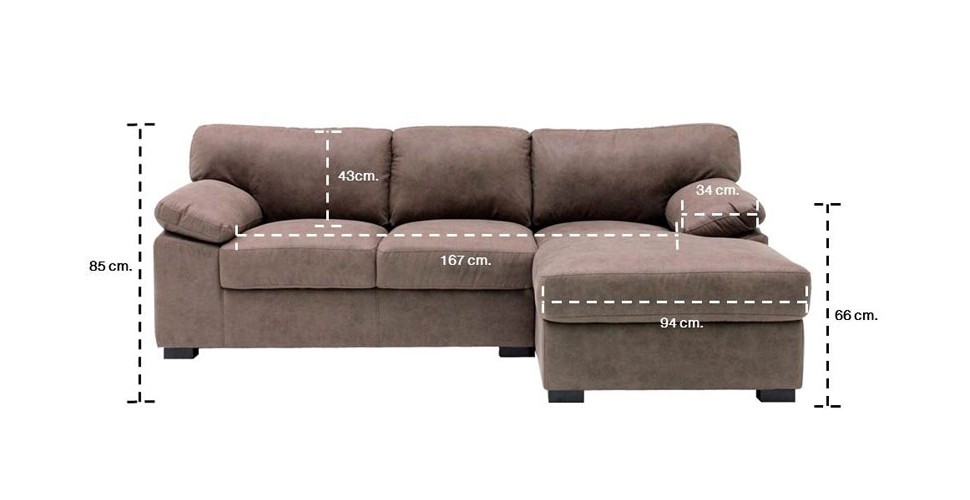 Kenci โซฟาผ้า สีน้ำตาล ขนาด 245 ซ.ม. สไตล์คอนเทมโพรารี