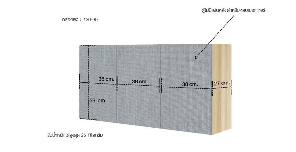 Bricko ตู้เก็บของ ขนาด 120 ซ.ม.