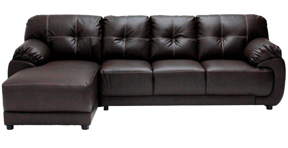 Koloze โซฟาหนังสังเคราะห์ สีน้ำตาล โซฟาขนาด2.5 - 2.8 m