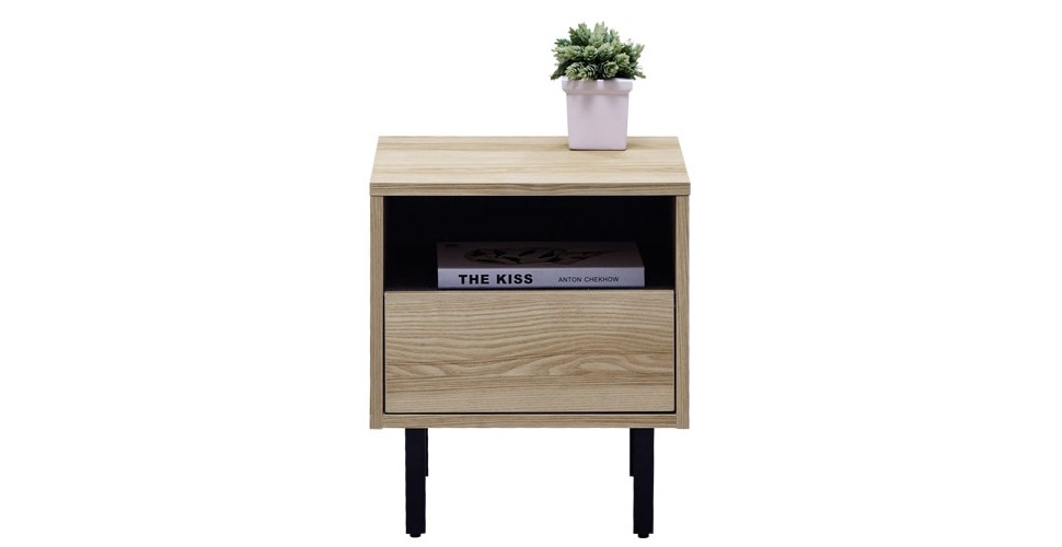 Benesia ตู้ข้างเตียง LINDBERG OAK