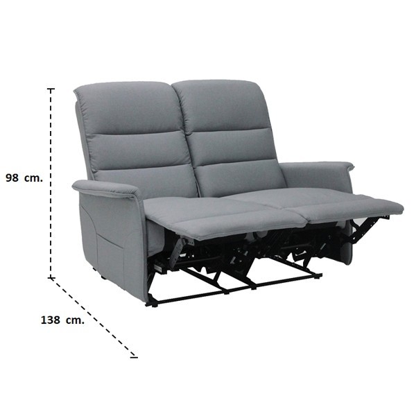 RECLINER CURT/ผ้าเทา/2RE