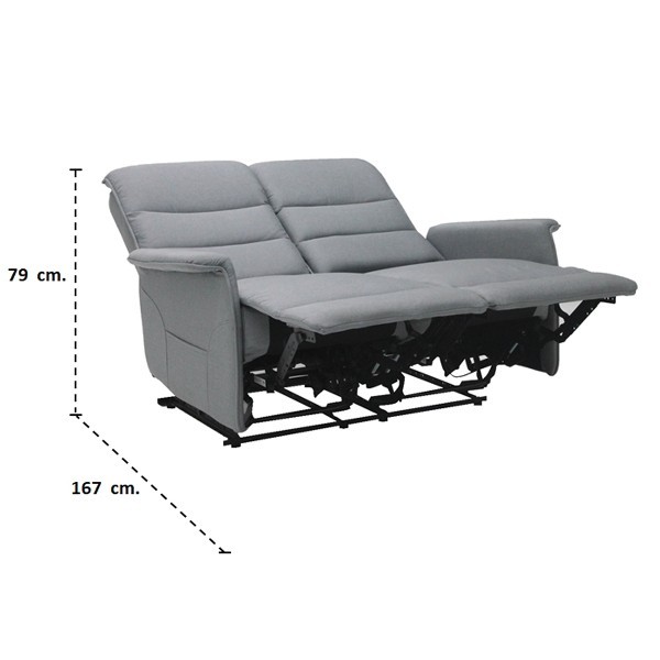 RECLINER CURT/ผ้าเทา/2RE